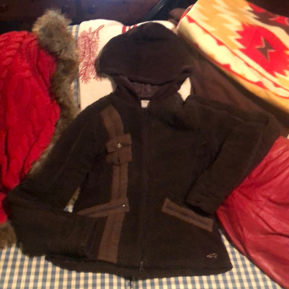 HORNY TOAD HOODED PILE JACKET WARM & FITTED medium